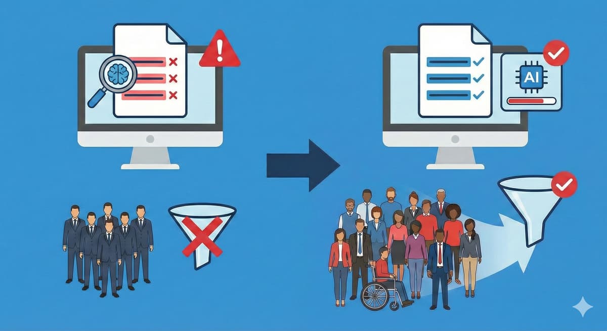 A document being scanned for issues by a magnifying glass.